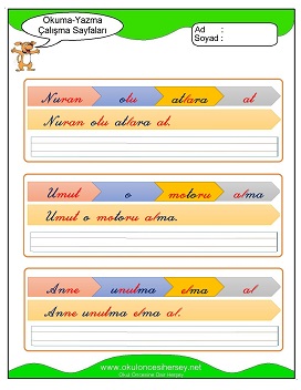 u sesi Grubu Çalışma Sayfaları